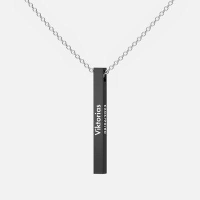 Collier Barre Personnalisé Noir